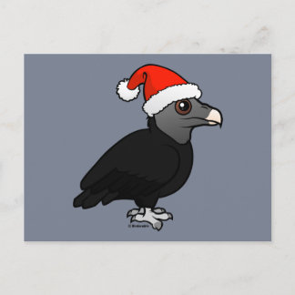 Postal Festiva Santa Buitre negro