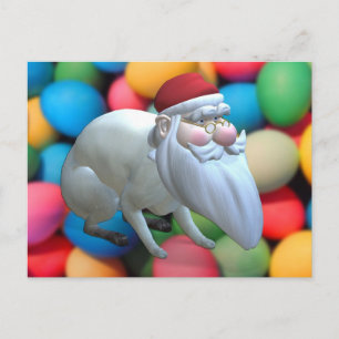 Postal Festiva Santa Bunny