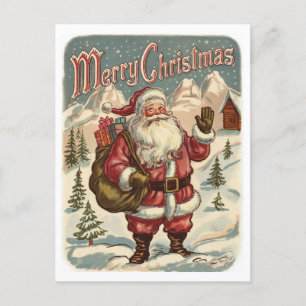 Postal Festiva Santa Clásico