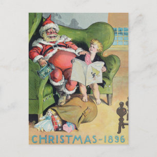 Postal Festiva Santa Claus 1896