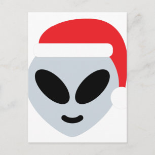 Postal Festiva santa claus alien emoji