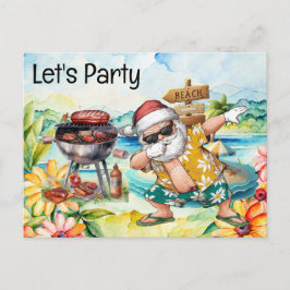Postal Festiva Santa Claus at Beach Christmas in July 