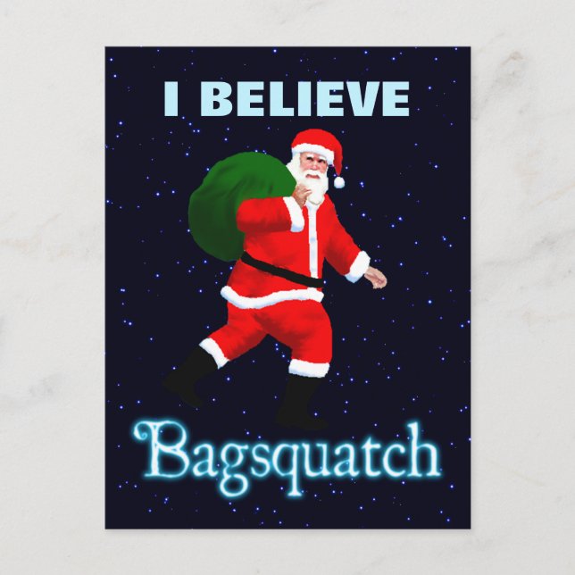 Postal Festiva Santa Claus - Bagsquatch (Anverso)
