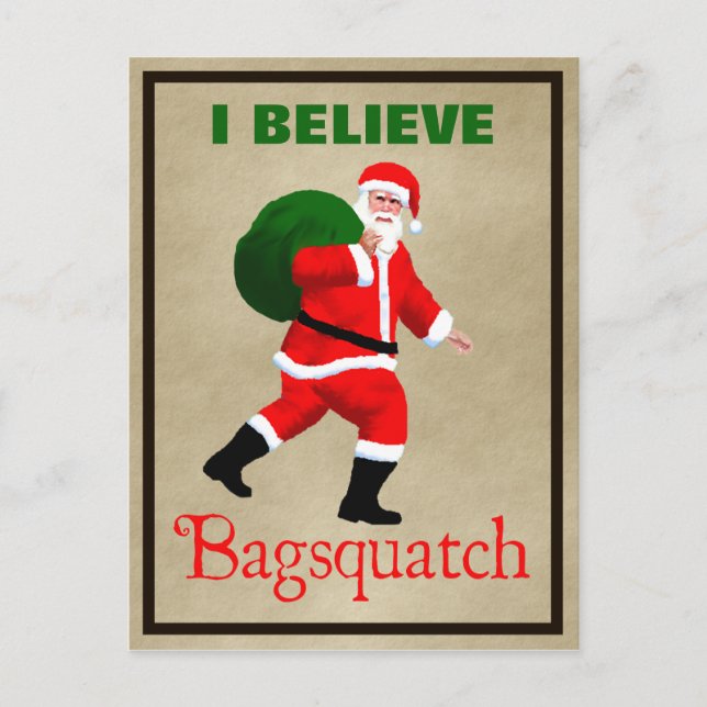 Postal Festiva Santa Claus - Bagsquatch (Anverso)