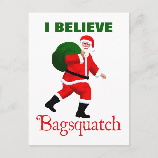 Postal Festiva Santa Claus - Bagsquatch (Anverso)