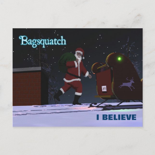 Postal Festiva Santa Claus - Bagsquatch (Anverso)