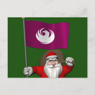 Postal Festiva Santa Claus Con El Diseño De Phoenix