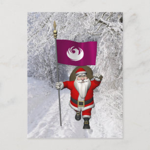 Postal Festiva Santa Claus Con El Diseño De Phoenix