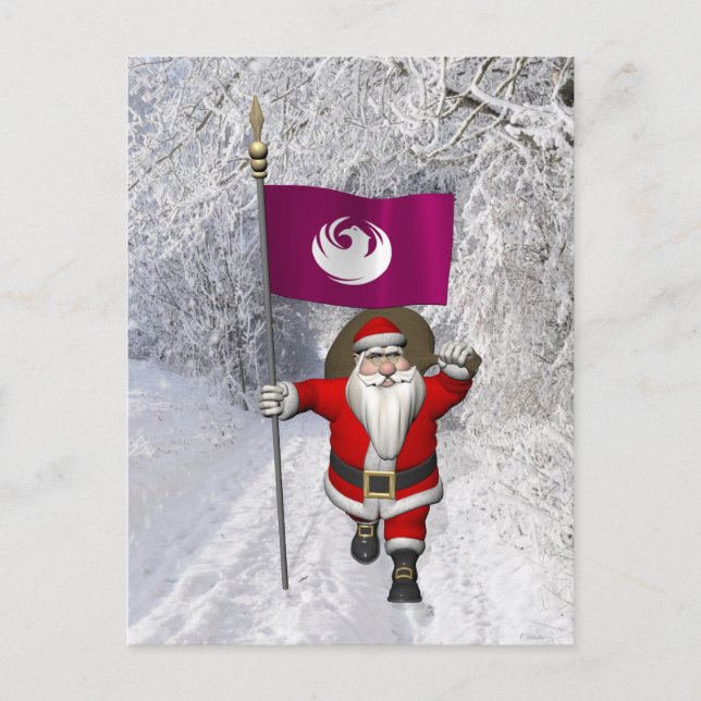 Postal Festiva Santa Claus Con El Diseño De Phoenix (Anverso)