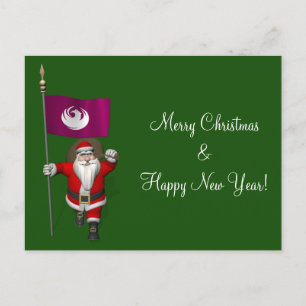 Postal Festiva Santa Claus Con El Diseño De Phoenix