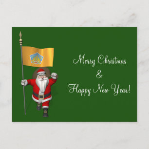Postal Festiva Santa Claus Con El Fin De Bali