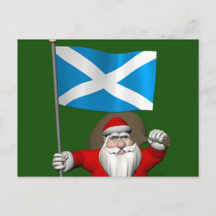 Postal Festiva Santa Claus Con El Fin De Escocia
