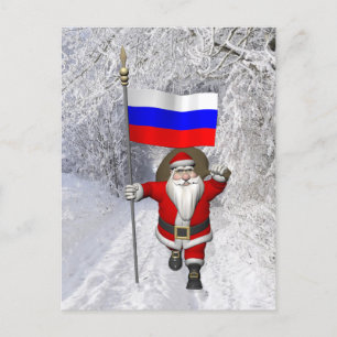 Postal Festiva Santa Claus con el fin de Rusia