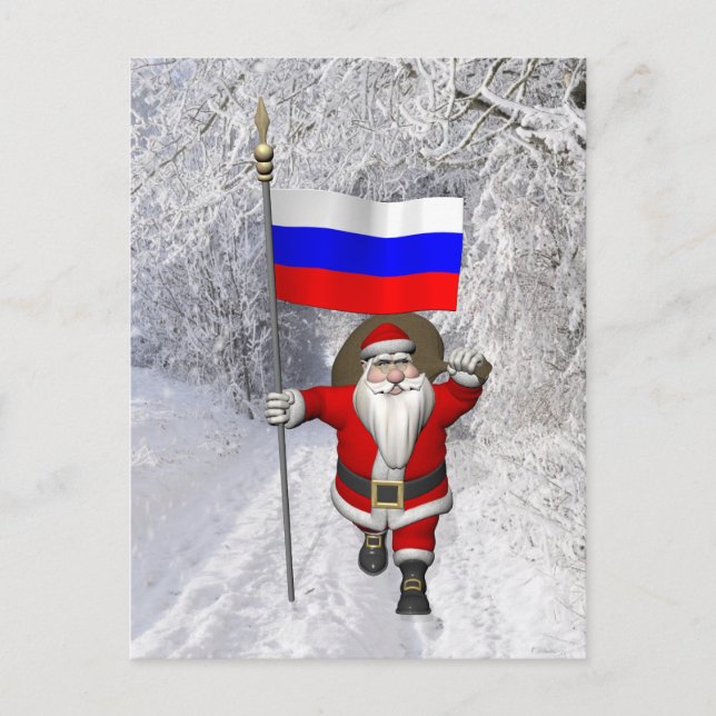 Postal Festiva Santa Claus con el fin de Rusia (Anverso)
