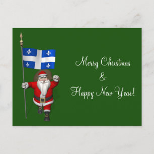 Postal Festiva Santa Claus Con Finalidad De Quebec