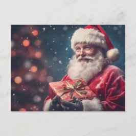 Postal Festiva Santa Claus con un diseño actual de Navidades