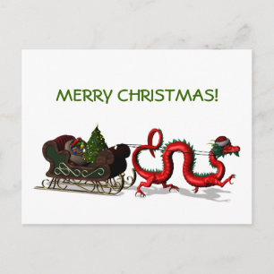 Postal Festiva Santa Claus Dragon