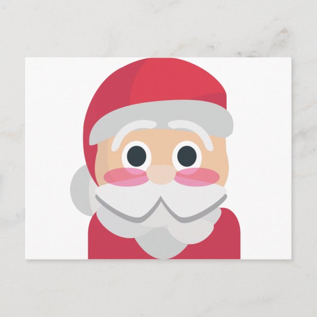 Postal Festiva santa claus emoji (Anverso)