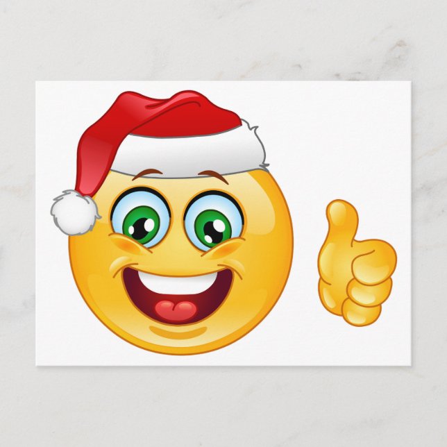 Postal Festiva santa claus emoji (Anverso)