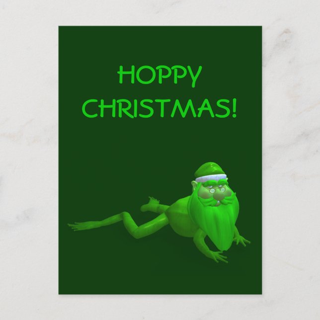 Postal Festiva Santa Claus Frog (Anverso)
