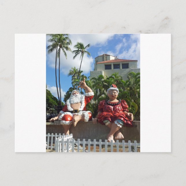 Postal Festiva Santa Claus in Hawaii (Anverso)