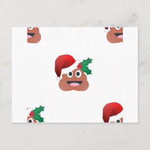 Postal Festiva santa claus poop emoji