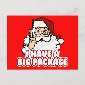 Postal Festiva Santa Claus Tiene Un Gran Paquete