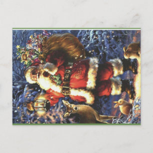 Postal Festiva Santa Claus tradicional