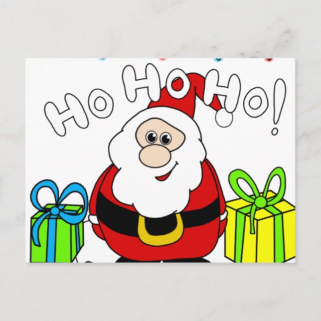 Postal Festiva Santa Claus - transparente