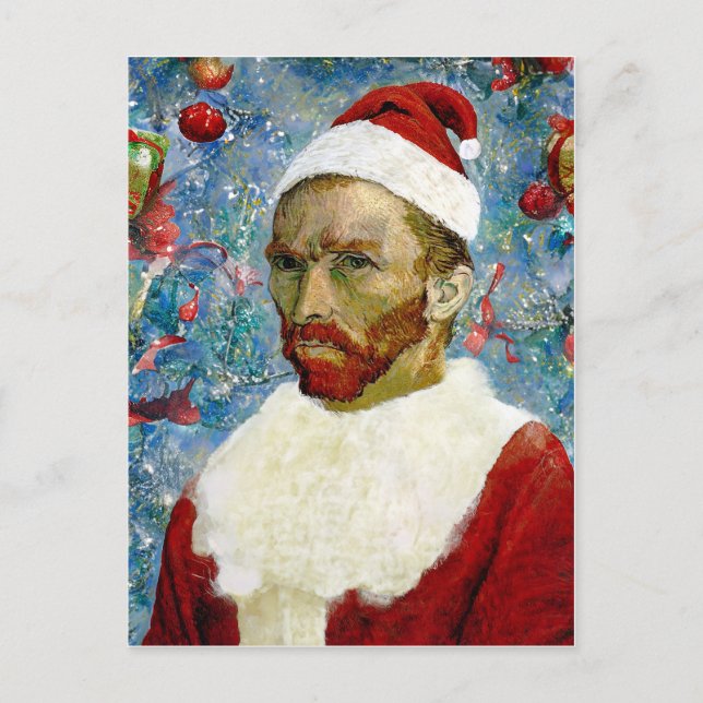 Postal Festiva Santa Claus, Van Gogh (Anverso)
