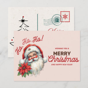 Postal Festiva Santa Claus Vintage