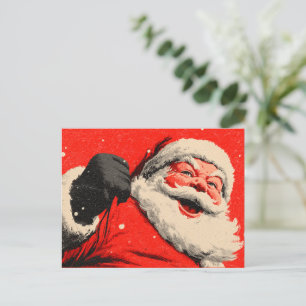 Postal Festiva Santa Claus Vintage Energético