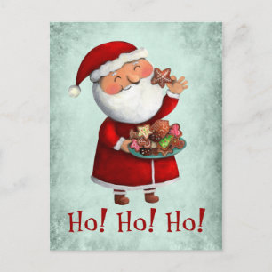 Postal Festiva Santa Claus y las cookies