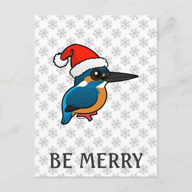 Postal Festiva Santa Common Kingfisher (Anverso)