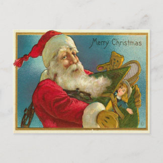 Postal Festiva Santa con regalos