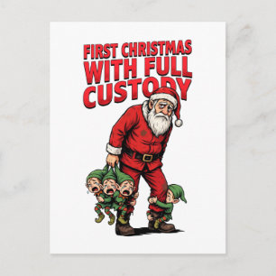 Postal Festiva Santa Custodia Total Elfos Fiesta Divertida Navida