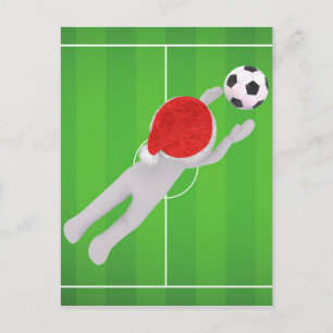 Postal Festiva santa de fútbol