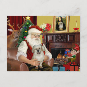 Postal Festiva Santa en casa - Tibetan Spaniel 1 - Santa