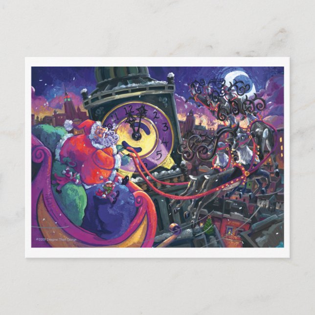 Postal Festiva Santa en la ciudad (Anverso)