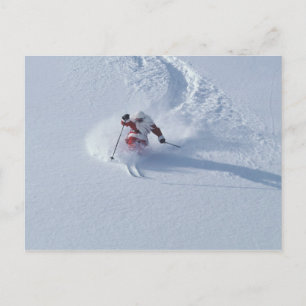 Postal Festiva Santa esquíando en Snowbird Ski Resort, Wasatch