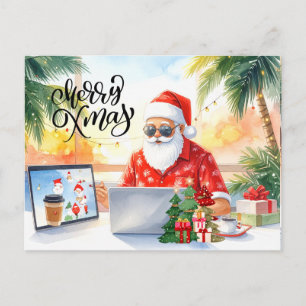 Postal Festiva Santa está trabajando en línea para las vacaciones
