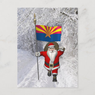 Postal Festiva Santa Festividad Con El Diseño De Arizona