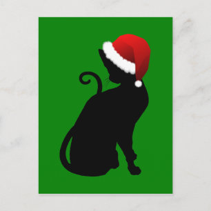 Postal Festiva Santa Gato