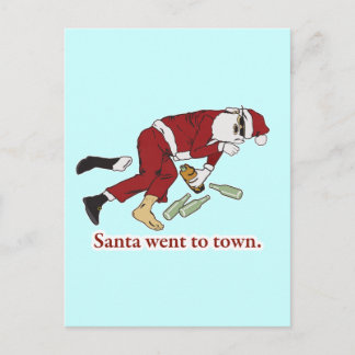 Postal Festiva santa_go_to_town