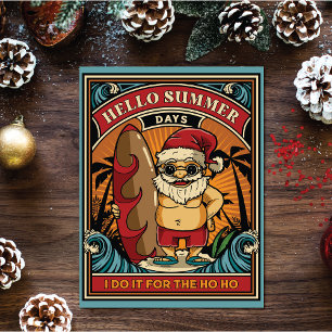 Postal Festiva Santa Hello Summer Days Lo hago por Ho