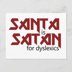 Postal Festiva Santa is Satan