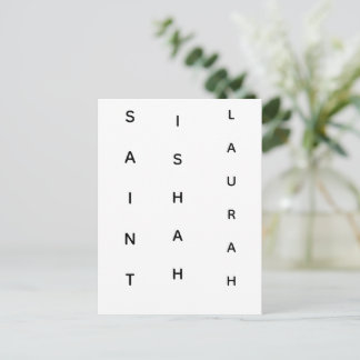 POSTAL FESTIVA SANTA ISHAH LAURAH VERTICAL
