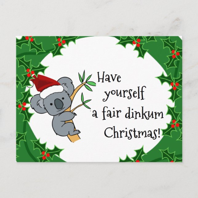 Postal Festiva Santa Koala - Fair Dinkum (Anverso)