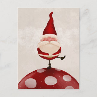 Postal Festiva Santa on fungus