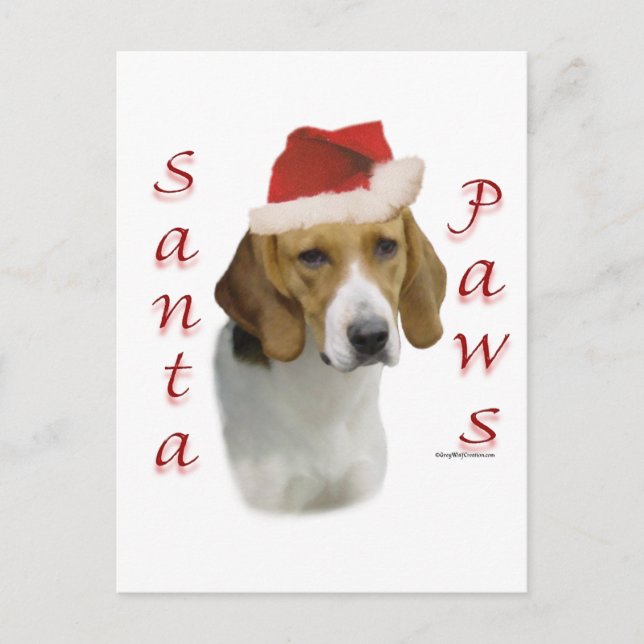 Postal Festiva Santa Paws de Foxhound (Anverso)